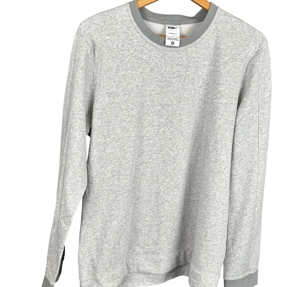 Nike Yoga Therma-FIT Sweatshirt Mens Small Grey Crewneck Fleece CZ1511-063